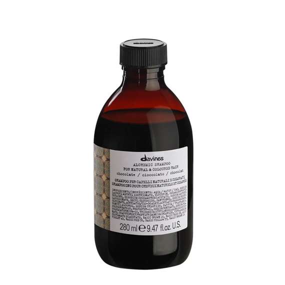 Alchemic Shampoo Chocolate szampon podkreślający kolor - włosy ciemnobrązowe i czarne 280 ml Davines