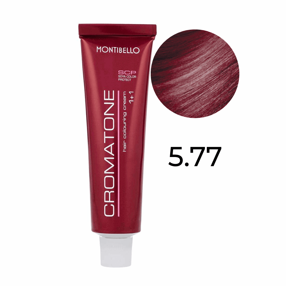 Farba Montibello Cromatone 5.77 intensywny czerwony jasny brąz 60 ml