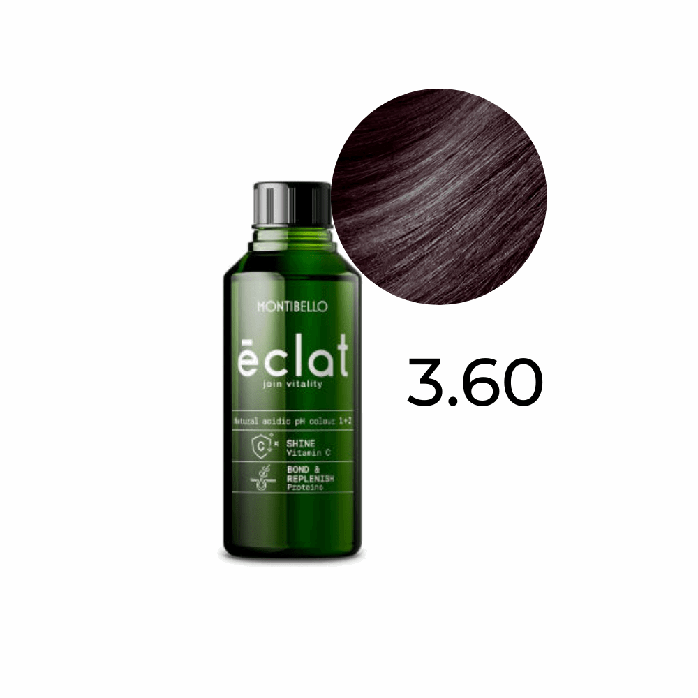 Farba Montibello Éclat 3.60 kwaśna rewitalizująca ciemny intensywnie purpurowy brąz 60 ml