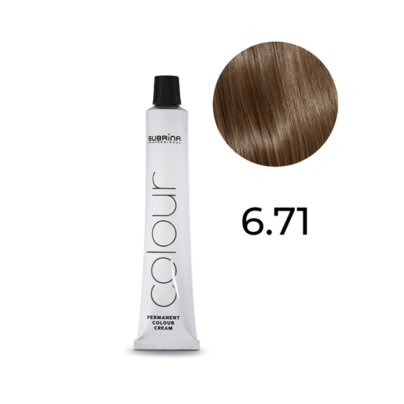 Farba Subrina Permanent Colour 6.71 ciemny popielato - brązowy blond 100 ml